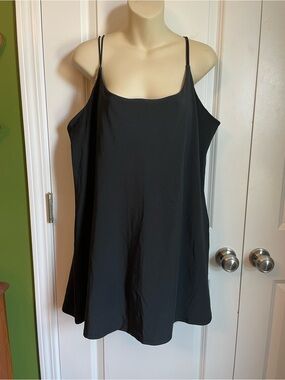 Abercrombie & Fitch Romper Mini Dress Shorts Pockets XL Black Petite